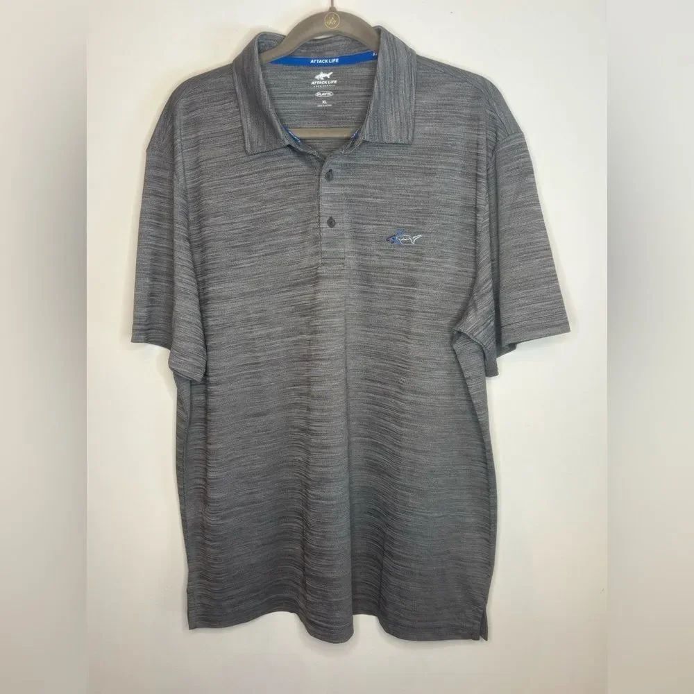 Greg Norman Attack life NWT gray play dry polo/golf shirt Size XL